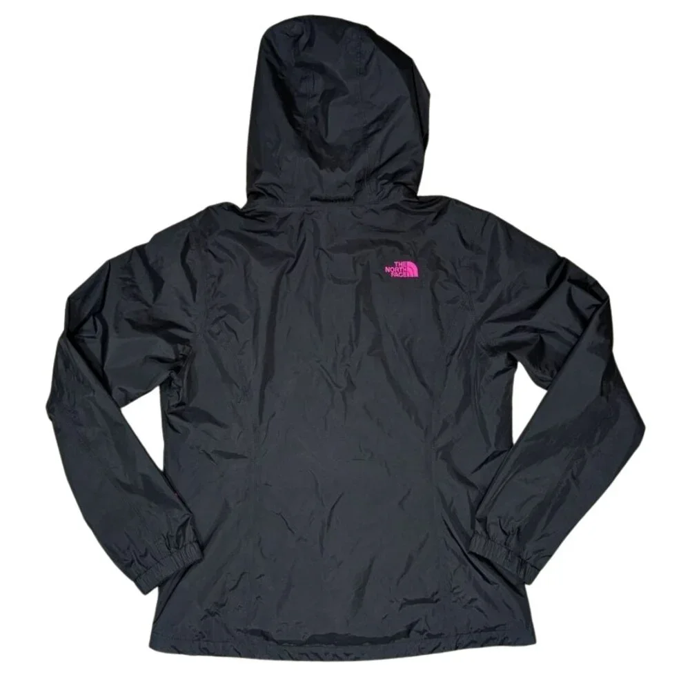 The North Face Resolve Jacket Women's Large Black Pink HyVent Waterproof - Picture 7 of 14